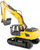 Kamion ndërtimi me telekomandë Amewi 1:24 G836E, set me eskavator, 2.4 GHz, verdh e zi