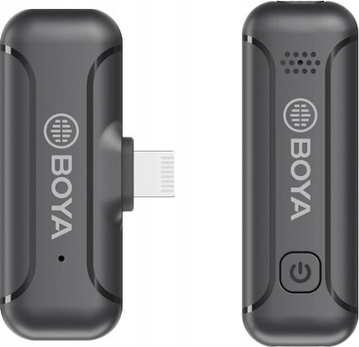 Mikrofon wireless BOYA BY-WM3T2-D1, për iPhone Lightning, 2.4 GHz, i zi