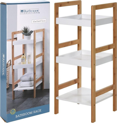 Raft banjoje Bathroom Solutions, bambu, 3 kate, kafe natyrale