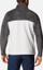 Bluzë fleece për burra Columbia Steens Mountain Half Snap, 100% poliester, me gjysmë mbyllje me kopsa, gri e bardhë