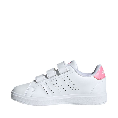 Atlete për kalamaj Adidas Advantage Base 2.0 Jr ID1305, me rripa ngjitës, t’bardha