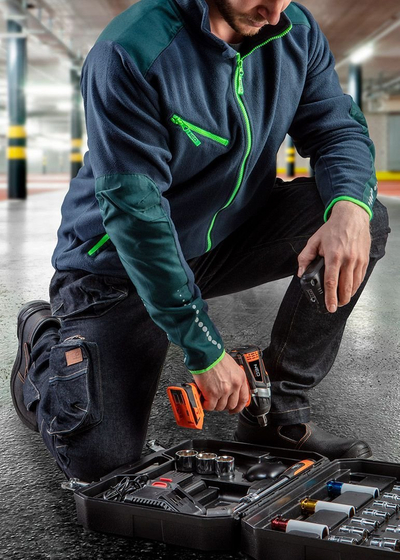 Bluzë pune Neo Polar Work Premium, fleece 300 g/m², me përforcime Cordura, madhësi XXXL
