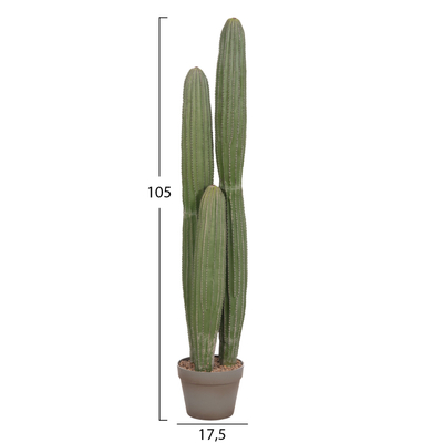 Bimë dekorative sintetikë HM4744, kaktus me vazo, 105cm, jeshile