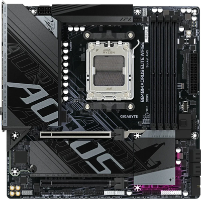 Pllakë amë GIGABYTE B840M AORUS ELITE WIFI 6E, DDR5, Wi‑Fi 6E, e zezë