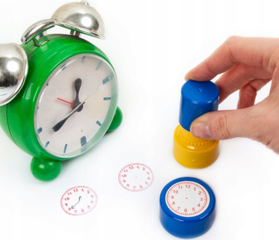 Vulë mësimore Derform Stamp For Learning The Clock, për mësimin e orës me akrepa, për kalamaj