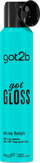 Заштитен спреј за коса Got2b Got Gloss Shine Finish, заштита од топлина, сјај, 200 ml