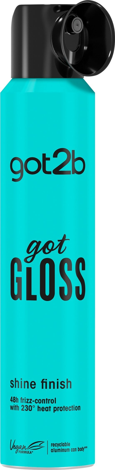 Заштитен спреј за коса Got2b Got Gloss Shine Finish, заштита од топлина, сјај, 200 ml