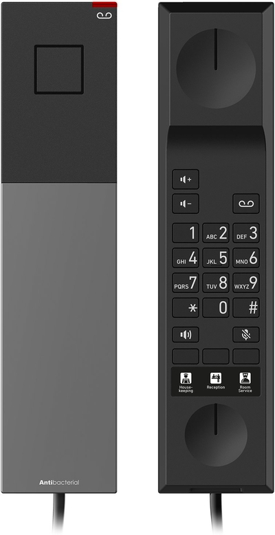 Фиксен телефон Snom HD300A, IP, антибактериски, црн