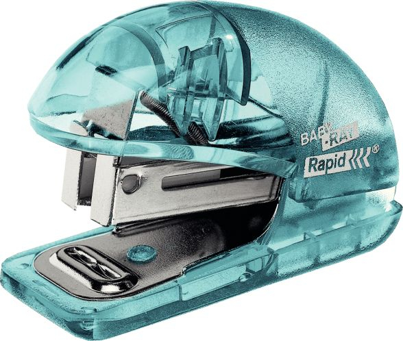 Kapëse letre Rapid F4 Mini Colour Ice, 10 fletë, blu