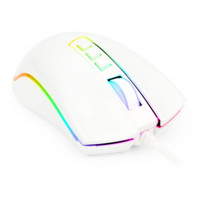 Гејминг глушец Redragon Cobra M711W, RGB, 10000 DPI, бел