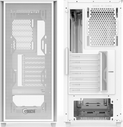 Kула PC Zenpc Z1 Mesh ARGB TG, Midi Tower, 4 ARGB вентилатори, бела