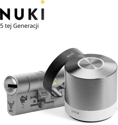 Bravë inteligente Nuki Smart Lock Ultra, elektronike për derë, kompakte, e zezë