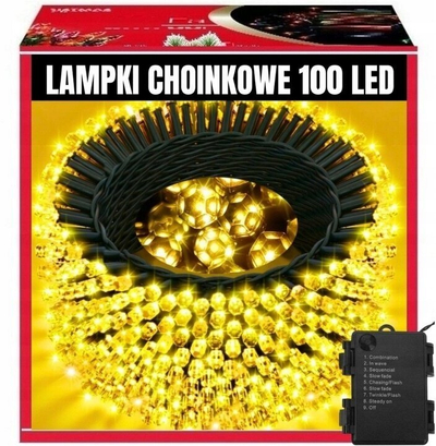 Drita pemë Vitit të Ri Extralink, 10.5m, 100 LED, e bardhë e ngrohtë