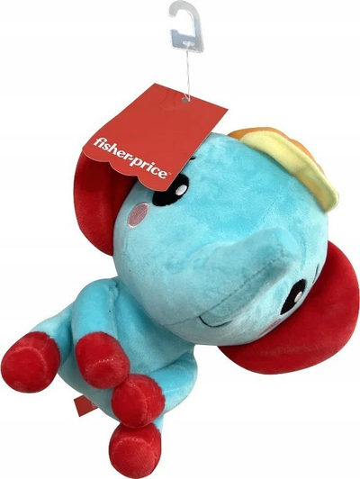 Lodër pelushi elefant Fisher Price Epee, 20 cm, blu