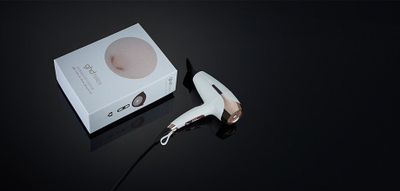 Фен за коса GHD Helios, моќен мотор, напредна технологија на воздух, бел