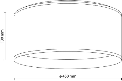 Llambë tavani JUTA 5798, cilindrike 45 cm, difuzor i bardhë, bezhë