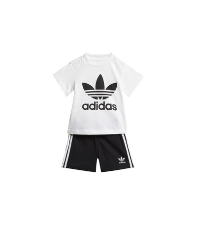 Trenerka set për fëmijë Adidas, e bardhë/e zezë