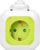 Prizë zgjatëse kube Goobay Cube, 4x Schuko, 2x USB, 1.4m, lime