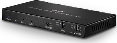 Splitter video HDMI Lindy 38230, 1 me 2 porta HDMI, 4K, i zi