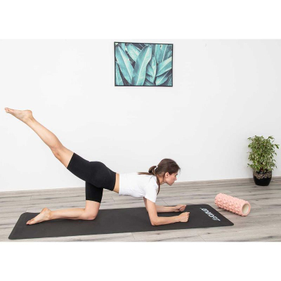 Dyshek yoga dhe fitnesi ENERO FIT, TPE, 4 mm, i zi–gri