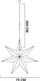 Yll dekorativ Home Styling Collection Lighted Star Velvet Beige Hanging, 75 cm, për varje, bezhë