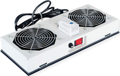 Njësi ventilatori ROLINE Fan Unit, 2 ventilatorë, 19", gri