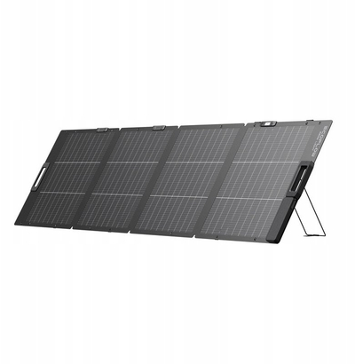 Panel diellor portativ EcoFlow 220W, me palosje, njëfaqësor, i zi