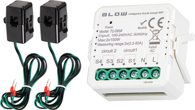 Matës energjie smart Blow 72 095, dypalësh, me WiFi Tuya, deri 80A