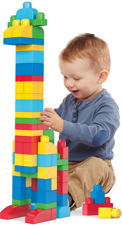 Set Mega Bloks First Builders - Blue Bag, 80 elemente