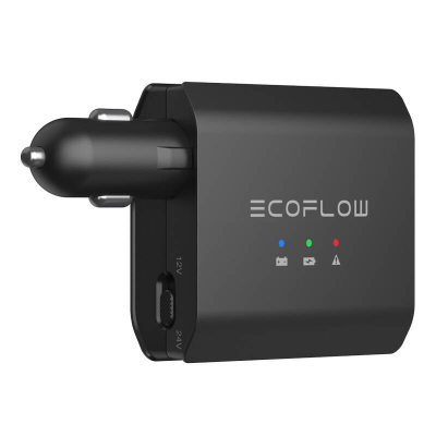 Karikues makine EcoFlow Intelligent Car Charger, hyrje 12V 24V, karikim inteligjent, i zi