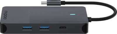 Dok USB-C Rapoo UCM 2004, 7 porta, trup alumini, gri