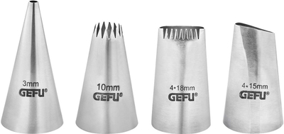 Prerëse perimesh Gefu 13761, çelik inox, 4 copë, argjendtë