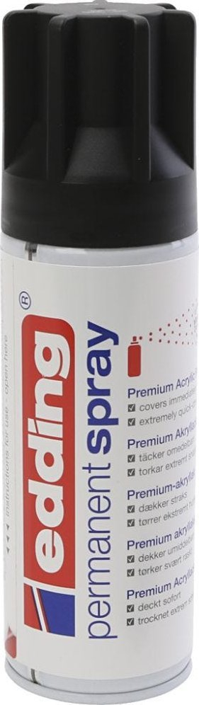 Spray boje Edding 5200, permanent, 200 ml, i zi mat