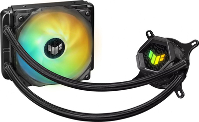 Ftohës me ujë për procesor ASUS TUF Gaming LC 120 ARGB, radiator 120mm, Aura Sync, i zi
