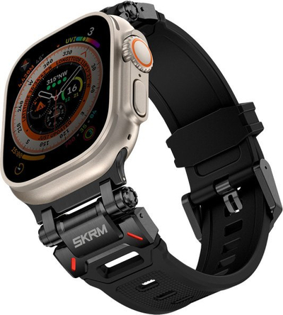 Rrip ore i zgjuar Skinarma Titon për Apple Watch Ultra 49mm, i papërshkueshëm nga uji, i zi