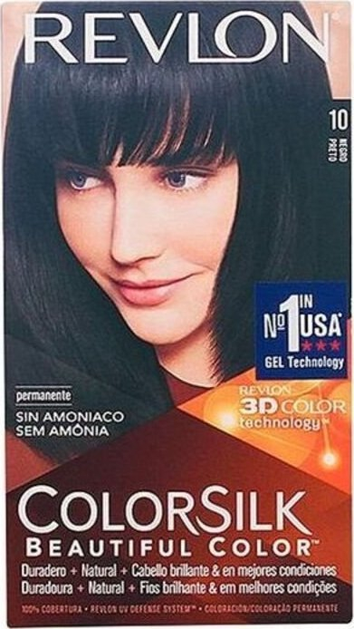 Боја за коса Revlon ColorSilk Beautiful Color 10, црна, без амонијак