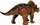 Lodër dinosaur Leantoys Triceratops, me drita, ecëse, e verdhë