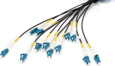 Kabllo fibër optike Digitus breakout, singlemode OS2, 12 fibra LC/UPC LC/UPC, e verdhë