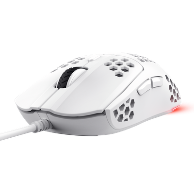 Maus Trust Gaming GXT 928W, Helox, RGB, i bardhë