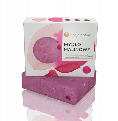 Sapun trupi Opcja Natura Raspberry Soap, 100% natyral, me erë vere, i bardhë