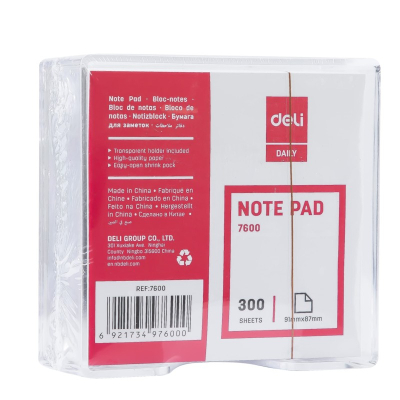 Deli Postit I Bardhe 91X87 300Fl 1/24 7600