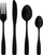 Set takëmesh Basic Cutlery, 16 copë, çelik inox, mat i zi