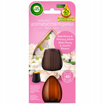 Освежувач на воздух Air Wick Mist, дополнување 20 ml, мирис на бела божурка и расцутен јасмин