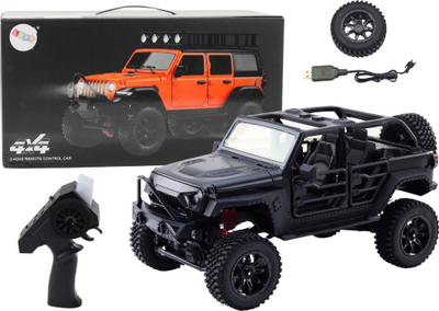 Makina me telekomandë Lean Toys Off-road 4x4, 2.4G, terren, e zezë