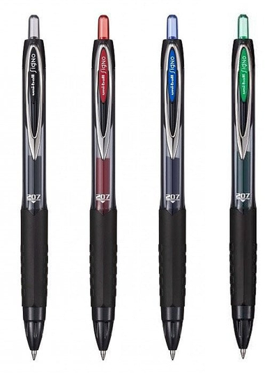 Stilolaps me gel Uni-ball SIGNO 207 UMN207E, majë 0.4 mm, i gjelbër