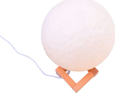 Llampë nate JK Moon Light 3D, 18cm, USB, e bardhë