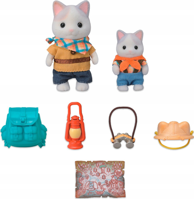 Set lodrash Sylvanian Families Exciting Exploration, Latte Cat vëllai dhe bebi, shumëngjyrësh