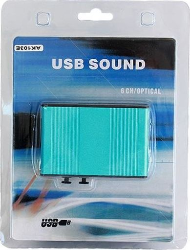 Kartë zëri e jashtme Sound Music Card 5.1 7.1, USB, SPDIF, jeshile