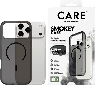 Kuti mbrojtëse PanzerGlass CARE Flagship Urban Explorer, MagSafe, për iPhone 17 Pro Max, e zezë Smokey