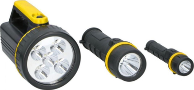 Set elektrik dore Grundig LED Tactical, 1W 3W 5W, 3 copë, i zi e verdhë